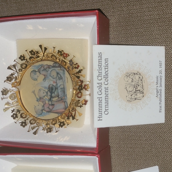 Vintage 1988 Hummel 24kt  Gold  finish Christmas ornaments collection Bundled (4 - Picture 5 of 7
